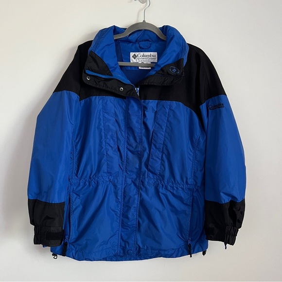Columbia Jackets & Blazers - Vintage Columbia Sportswear Blue Black Colorblock Jacket Outdoor-Women’s Size S